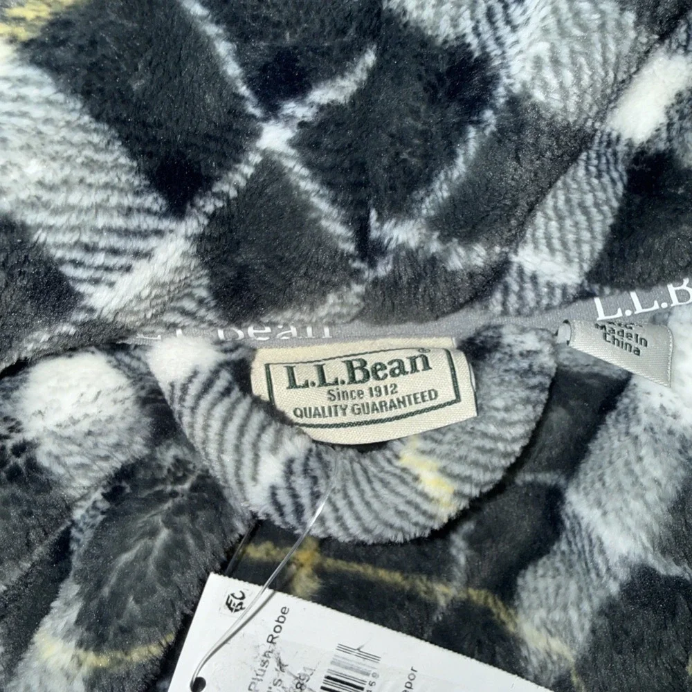 L.L. Bean Wicked Plush Luxury Robe Men's XXL Bean of Freeport Plaid $120 NWT